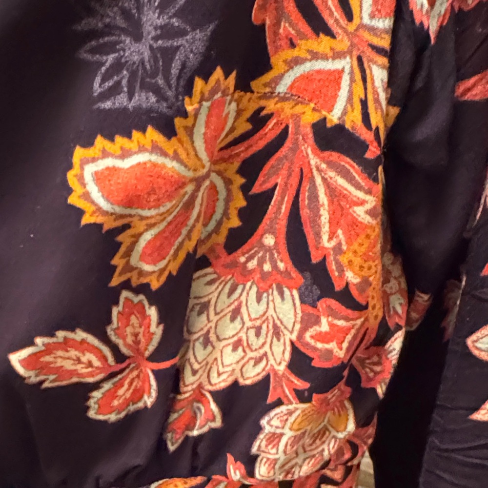 Free People Black Floral Long Sleeve Dress - Picture 4 of 6
